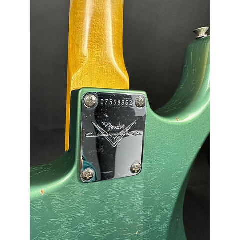 Fender Custom Shop 1963 Stratocaster Journeyman Relic - Faded Sherwood Green Metallic - 