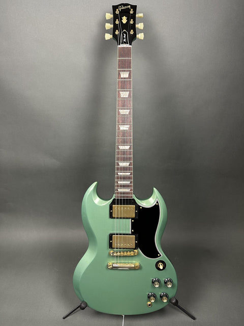 Gibson Custom M2M 1961 SG Les Paul Standard Stop Bar Aged Inverness Green VOS Gold Hardware - 