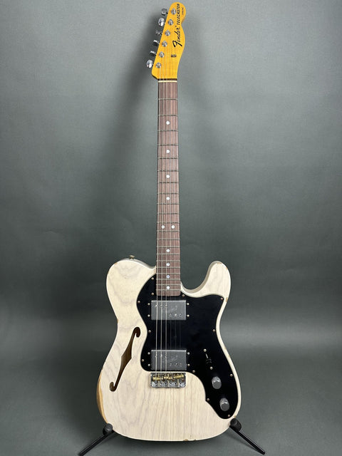 Fender Custom Shop Limited Edition Bobbed Telecaster Thinline Relic - Aged White Blonde - 