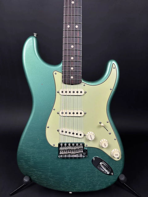 Fender Custom Shop 1963 Stratocaster Journeyman Relic - Faded Sherwood Green Metallic - 