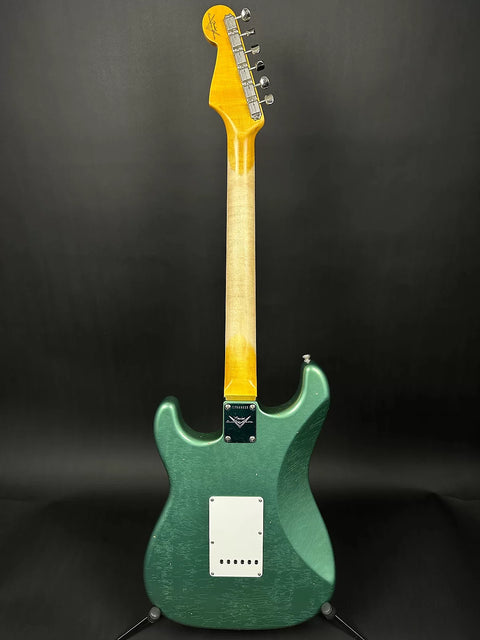 Fender Custom Shop 1963 Stratocaster Journeyman Relic - Faded Sherwood Green Metallic - 