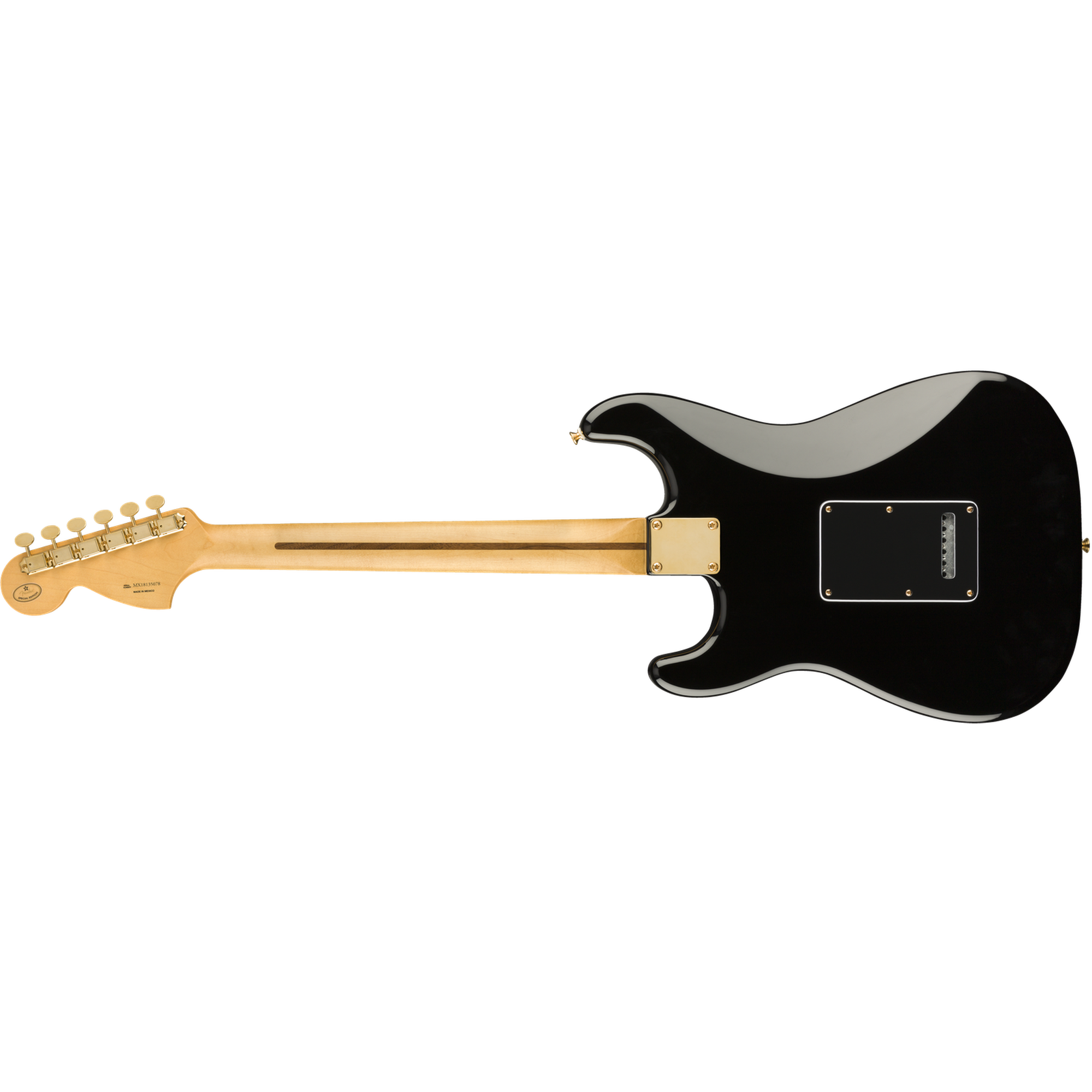 Fender Limited Mahogany Blacktop Stratocaster - Black w/ Gold Hardware